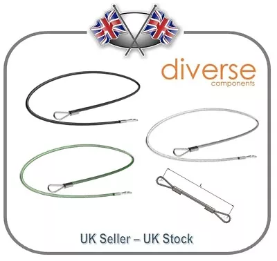 Stainless Steel 303/304 Wire Lanyard/Cable With End Loop - Nylon Coated • £2.75