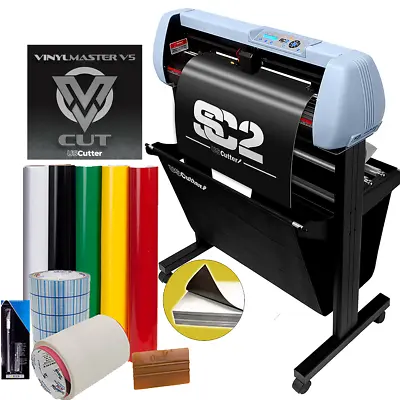 34  SC2 USCutter Vinyl Cutter Sign Shop Starter Kit W/Basket Vinyl Tape Tools • $579.99