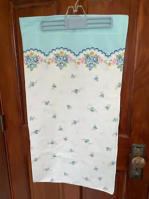 Vintage Blue And Floral Light Weight Pillow Case • $2