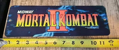 Mortal Kombat 2 II Classic Arcade Marquee Banner 4x12 Metal Wall Sign • $19.95