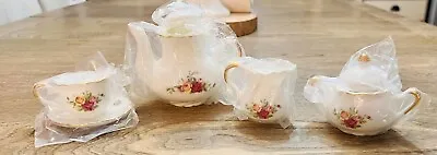 Royal Albert OLD COUNTRY ROSES Miniature MINI 9 Pcs CHILD Porcelain TEA SET • $110