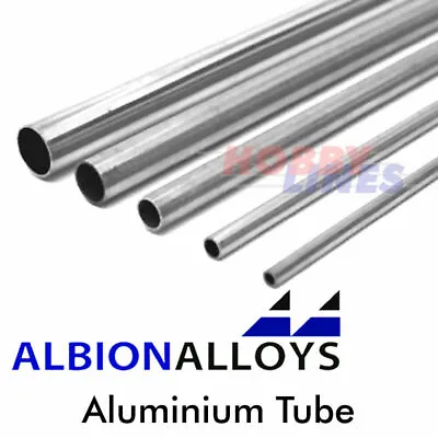 Aluminium Tube ALBION ALLOYS Precision Metal Model Materials Various Sizes AT1M • £5.25
