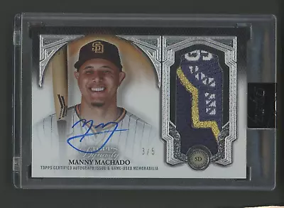 2023 Topps Dynasty Silver Manny Machado Padres Logo Patch AUTO 3/5 • $224.50