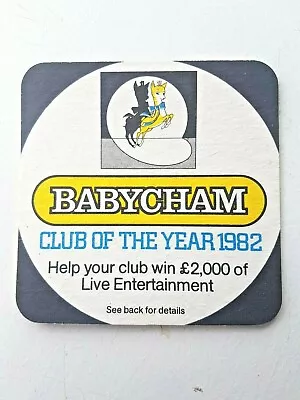 Vintage SHOWERINGS  BABYCHAM ~ Club Of The Year 82 Cat No'234 Beer Mat / Coaster • £1.50