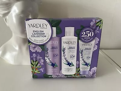 Yardley English Lavender Collection 3 Piece Set Body Wash  Lotion & Hand Cream • £9.95