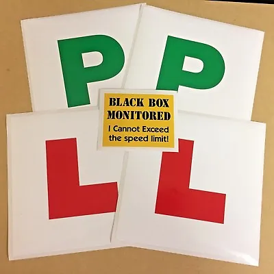 £2.99 • Buy LEARNER DRIVER PACK,  2 X L PLATES  2 X P PLATES + 1 BLACK BOX MONITORED STICKER