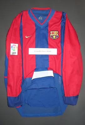 2002-2003 Nike FC Barcelona Dani Garcia Player Issue Match Worn Jersey Shirt Kit • $999.99