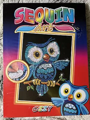 Sequin Art Owl Sparkling Arts And Crafts Picture Kit Creative OZZY • $31.99