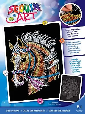 Sequin Art Blue Horse Sparkling Arts And Crafts Kit; Creative Crafts For Adu... • $64.98