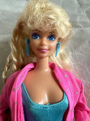 Mattel Vintage 1989 Dance Club Barbie 12” Fashion Doll W/ Original Earrings • $15