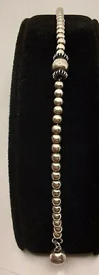 Vintage Sterling Silver Bead Bracelet Child 5-3/4  Length 925 Bell 3mm 5mm Round • $52