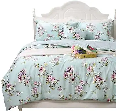 $107.99 • Buy FADFAY French Country Farmhouse Bedding Fashionable Hydrangea And Rose Floral Ch