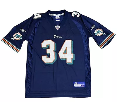 Reebok Miami Dolphins Ricky Williams Jersey Men’s Large Blue NFL Football • $59.99