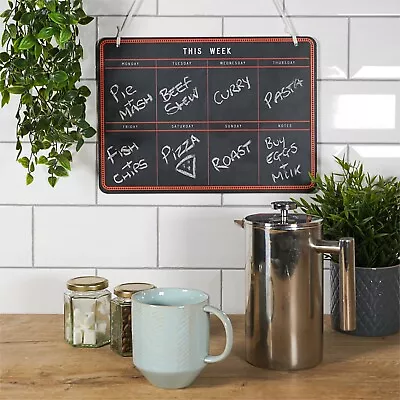 Weekly Hanging Chalkboard Planner With 8 Sections One For Each Day Per Week • £5.99