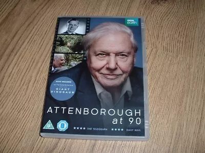 SIR DAVID ATTENBOROUGH AT 90 DVD + ATTENBOROUGH & THE GIANT DINOSAUR - Vgc • £2.99