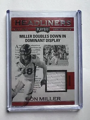 2016 Panini Playoff Headliners Von Miller #HL-VM Game Worn Patch • $4.99