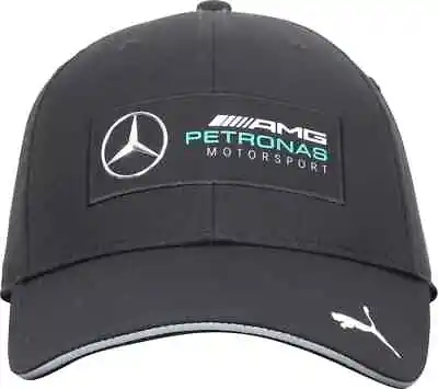 Puma Mercedes Amg Petronas F1 Team Motorsport Baseball Cap Metal Logo Black Cap • $47.02
