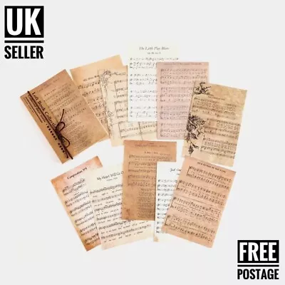 £4.99 • Buy Small Book Sheet Music Design Scrap Booking Paper Card Making DIY Arts & Craft