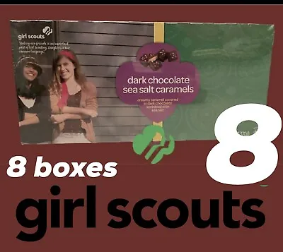 $45 • Buy 8 Girl Scouts Dark Chocolate Sea Salt Caramel Cookie Holiday Gift Box Valentine