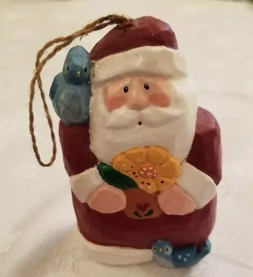 Midwest Of Cannon Falls Eddie Walker Santa W/ Flower Pot And Blue Birds Ornament • $9