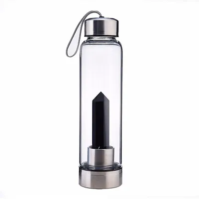 £18.38 • Buy 1Pc Water Bottle Cup Glass Crystal Wand Healing Obelisk Natural Quartz Gemstone