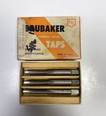 Brubaker 5/16 18 GH3 Hand Taps Set Of 3 NOS New In Box HSS 4 Flute • $32