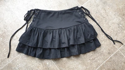 £12 • Buy Stretch Mini Ra-Ra Ruffle Skirt Lace-up Sides Size S UK 6-8 NEW