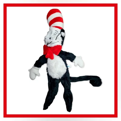 $5.37 • Buy DR. SUESS Cat In The Hat Black, White & Red Stuffed Animal Plush, Toy