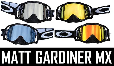 MIRRORED LENS To Fit OAKLEY CROWBAR MX GOGGLES Tear Off Silver Gold Blue Orange • $23.71
