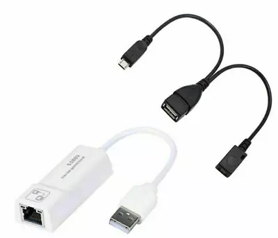 Ethernet Adapter & USB OTG Y Cable Splitter For Amazon Fire Stick - Brand New  • $9.99