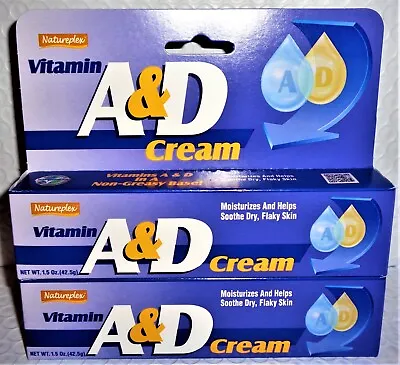 Natureplex Vitamin A+D Moisturizing Cream Lot Of 1 2 & 3 (1.5 Oz/ 42.5 G) Each* • $12.45
