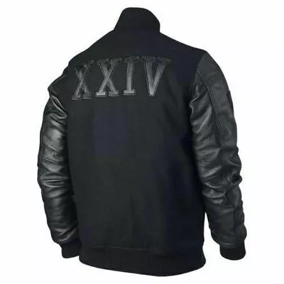 Kobe Destroyer XXIV Battle Michael B Jordan Leather Sleeves Bomber Jacket Coat • $24.99