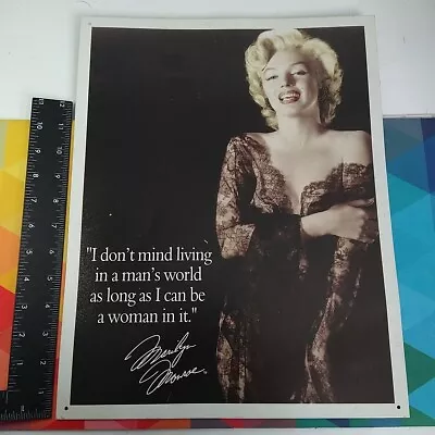 Marilyn Monroe Wall Hanging 16  X 12.5  Metal Tin Sign  Living In A Man's World  • $14.50