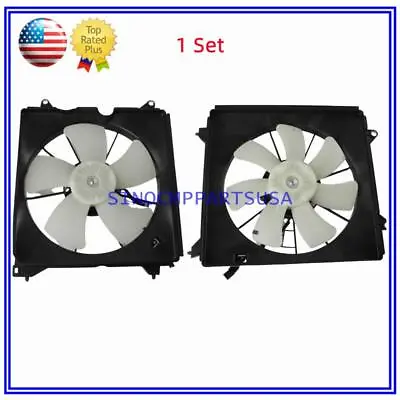 Left Right Pair Radiator Cooling Fan 620289 620-289 For 2013-2017 Honda Accord • $85.40