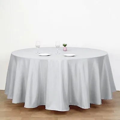 10 Pack 120 Inch ROUND TABLECLOTHS Wedding Decorations Party Table Covers • $111.75