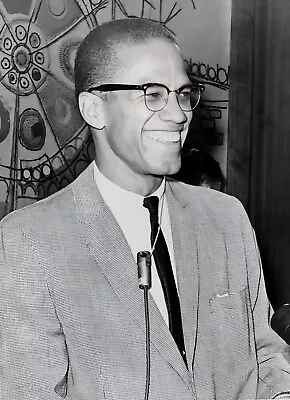 Malcolm X Smiling Portrait Civil Rights Movement Photo Poster Print PICK SIZE • £26.59