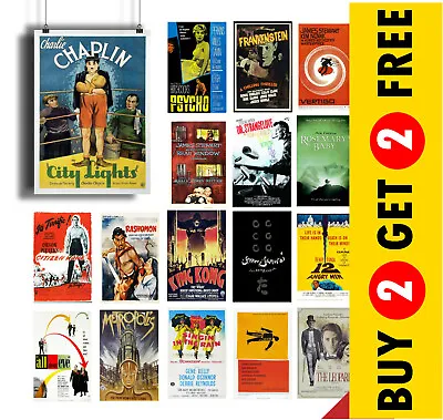 £3.99 • Buy CLASSIC MOVIE Poster Options A4 A3 A5 Size Cult Film Wall Art Print Gift 4 Fans