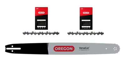 McCulloh 24  Bar & 2x Full Chisel Chains Oregon 240VXLHD009 / 72LGX084G(2) • $129.38