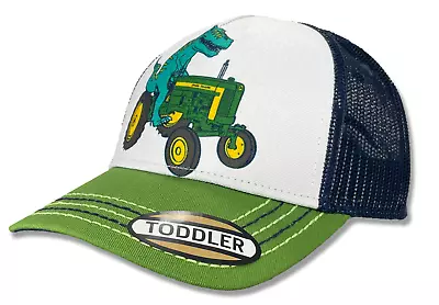 John Deere Toddler T-rex Riding A Tractor Trucker Cap • $35.19