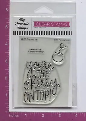 My Favorite Things Cherry On Top Clear Sentiment Stamp Set • £7