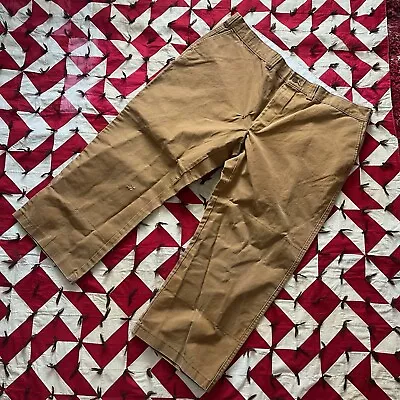 Vintage LL Bean Canvas Hunting Pants Mens 42 X 26 As Is Worn Flaws • $10