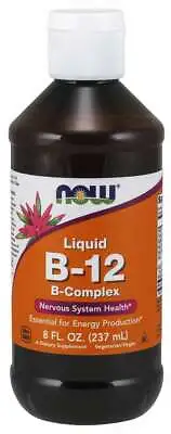 NOW Foods Liquid Vitamin B-12 Complex 8 Oz. Late Date September Clearance Dates • $13.95