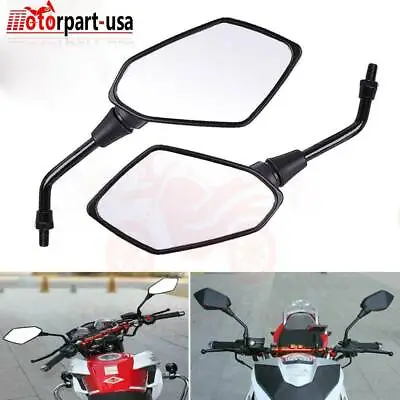 Universal Motorcycle Motorbike Rear View Side Mirror For Honda Grom Kawasaki ATV • $17.69
