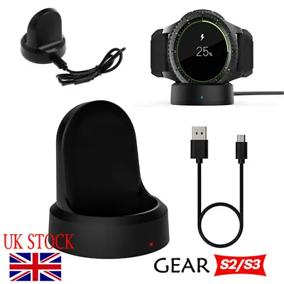 For Samsung Galaxy Watch Gear S2/S3 Wireless USB Charger Charging Dock 42mm/46mm • £7.89