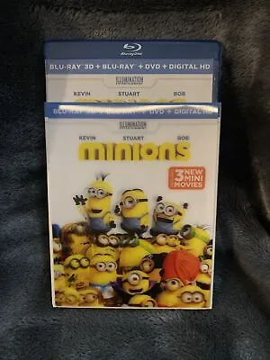 Minions Blu-ray 3D + Blu-Ray + DVD + Digital W/slipcover • $15.99