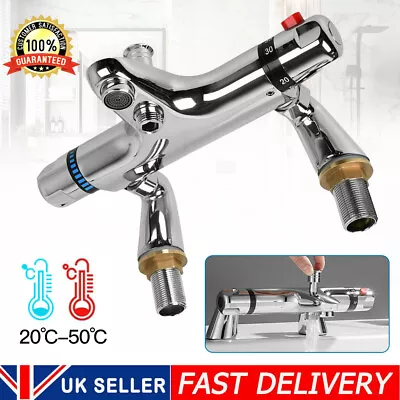 £39.99 • Buy Chrome Bathroom Thermostatic Bath Shower Mixer Taps Deck Mounted Valve Bar Tap