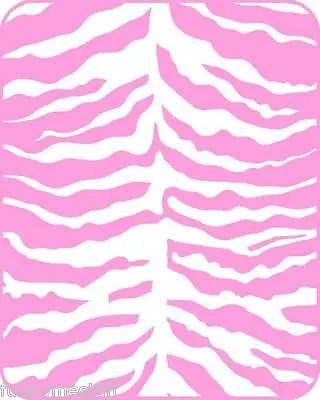 PINK ZEBRA Design Faux Fur Luxury Soft Baby Throw Crib Blanket Apx 43 In X 55 In • $29.95