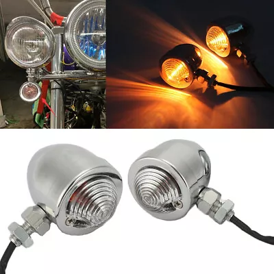 Motorcycle Bullet Turn Signals Tail Lights For Harley Cafe Racers Bobber Chopper • $18.99