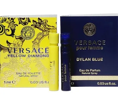 Versace Yellow Diamond EDT+Dylan Blue Eau De Parfum Sample Perfume Set • $9.95