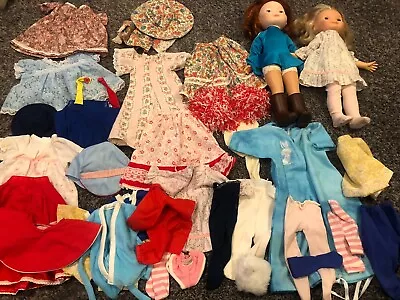 Lot 2 Vintage Fisher Price 16  Dolls 1970 & 1981 My Friend Mandy + Clothing • $8.50